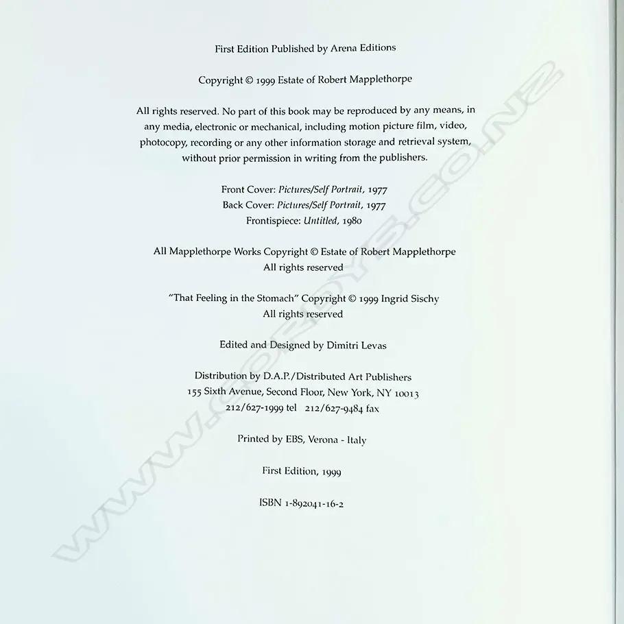 ROBERT MAPPLETHORPE: PICTURES Image 1++